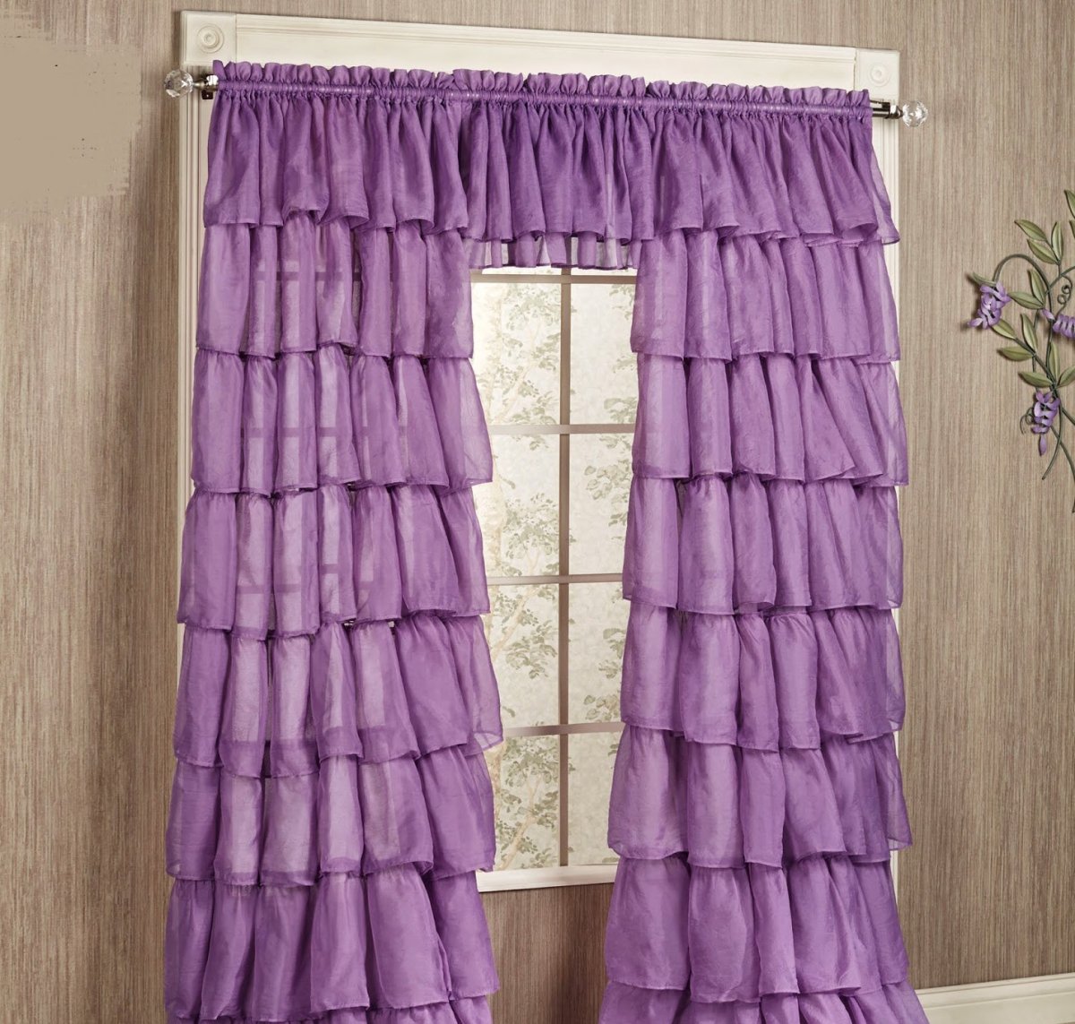 Тюль с воланами