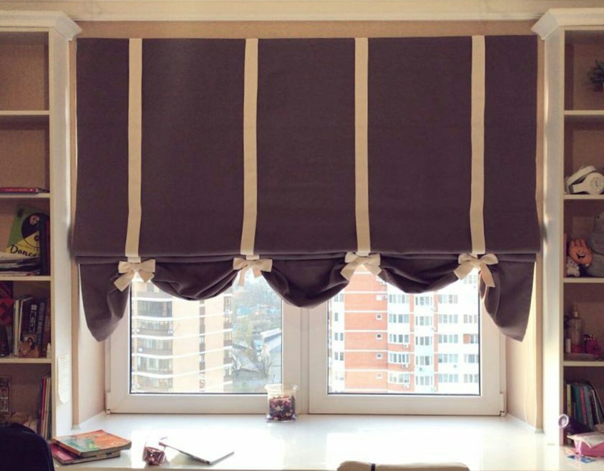 Римские шторы на арочные окна