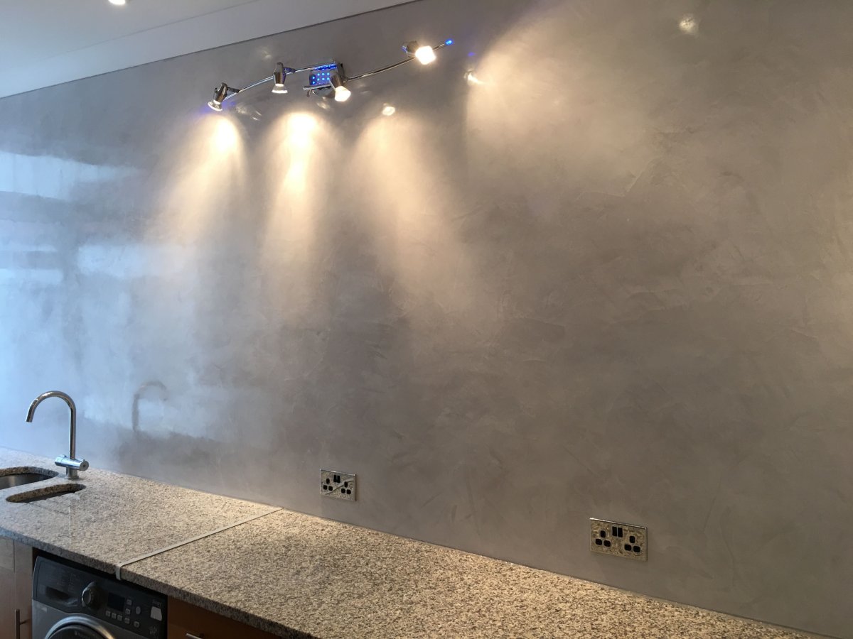 Фартук для кухни под бетон