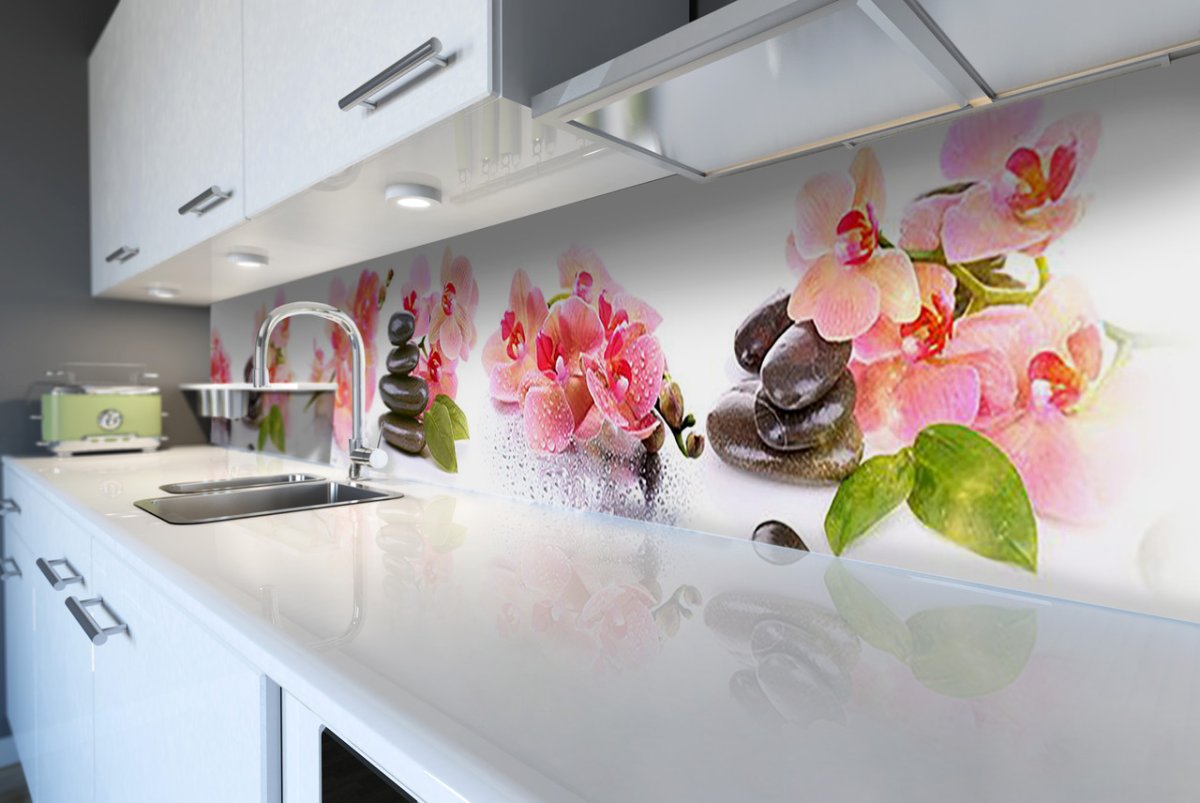 Кухня мозаика фартук мрамор