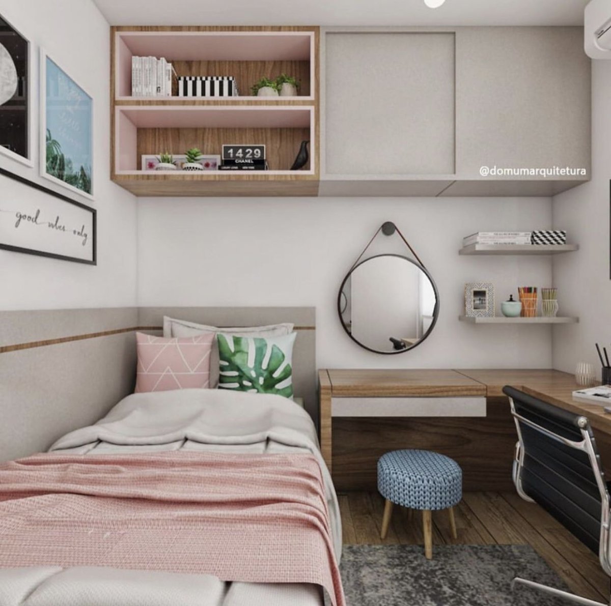 Маленькая комната для подростка девочки