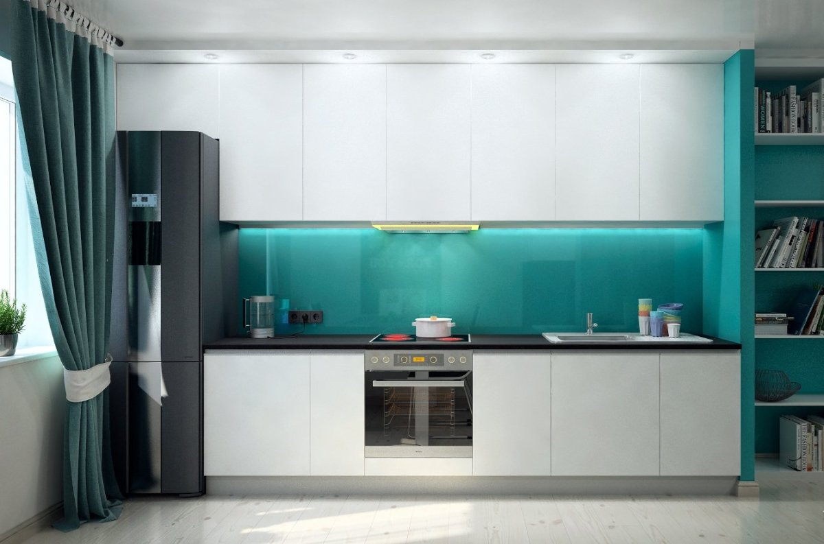 Кухня Люкс морская волна