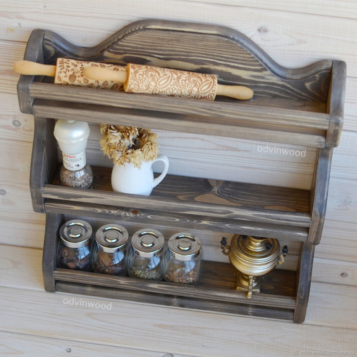 Полочка для специй деревянная