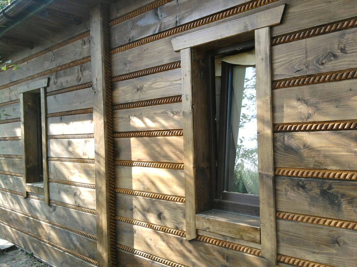 Пристройка обшитая доской