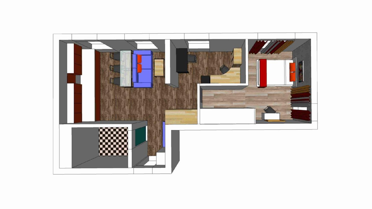 Встроенная кладовка на кухне