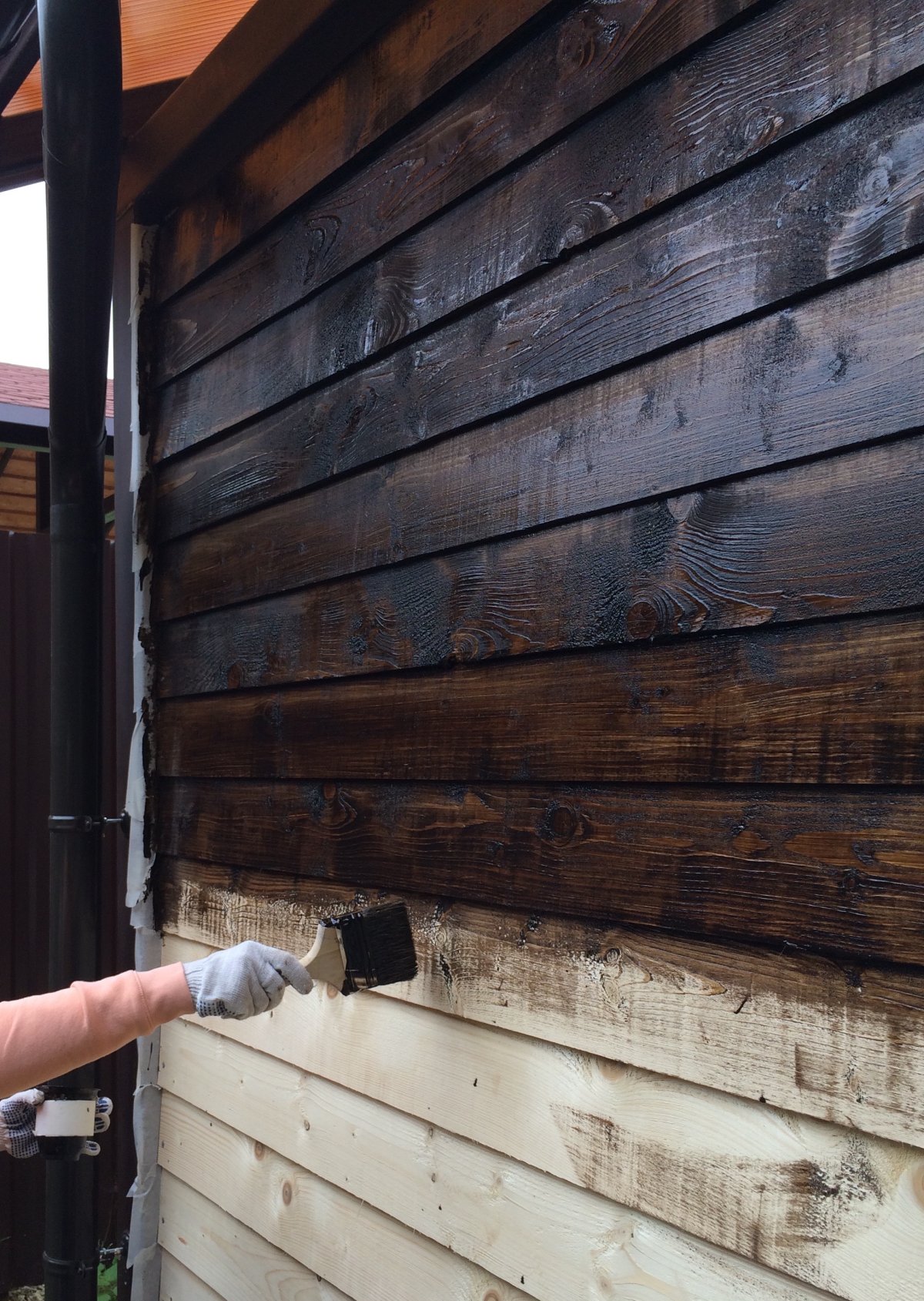 Обшивка необрезной доской