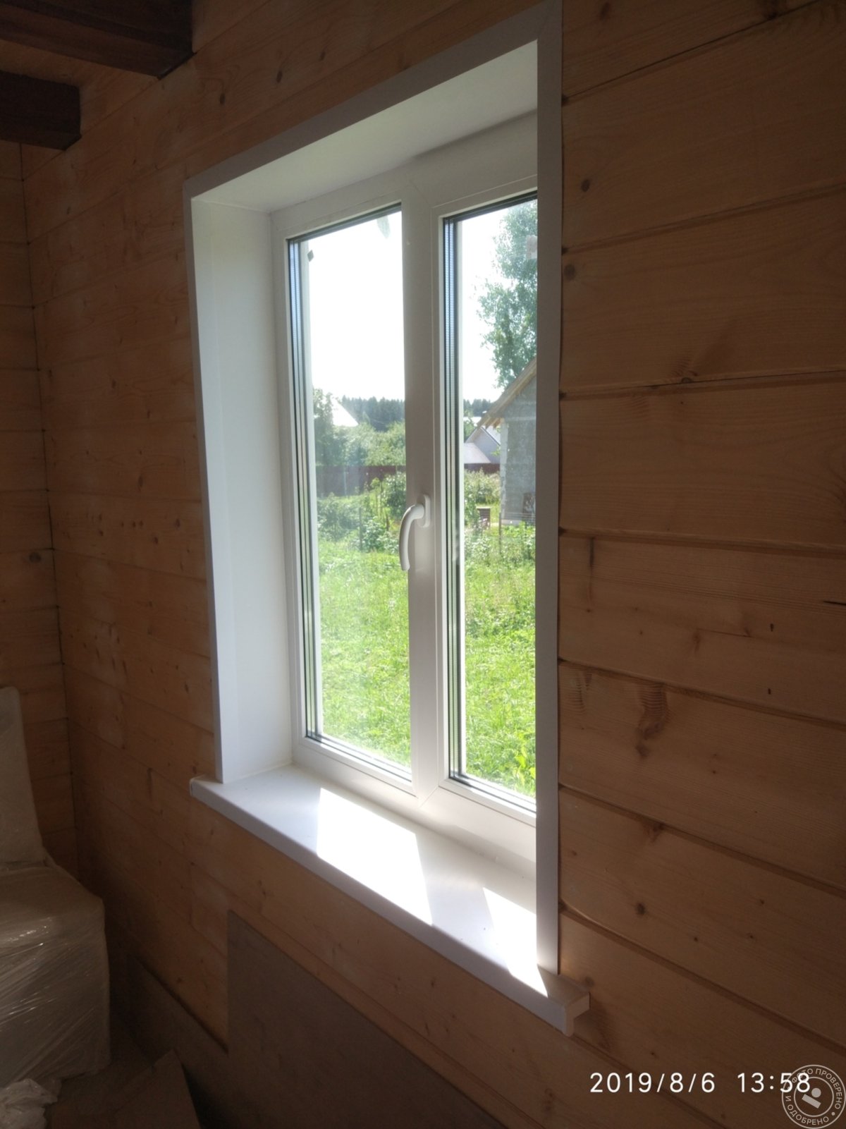 Оконные откосы из имитации бруса