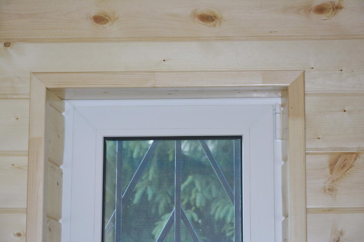 Откосы на окна из имитации бруса