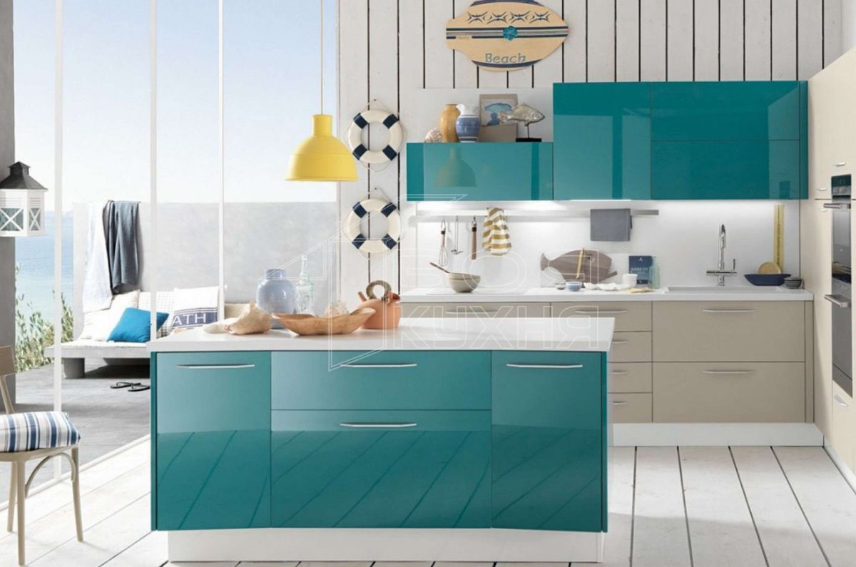 Кухня Прованс с майоликой