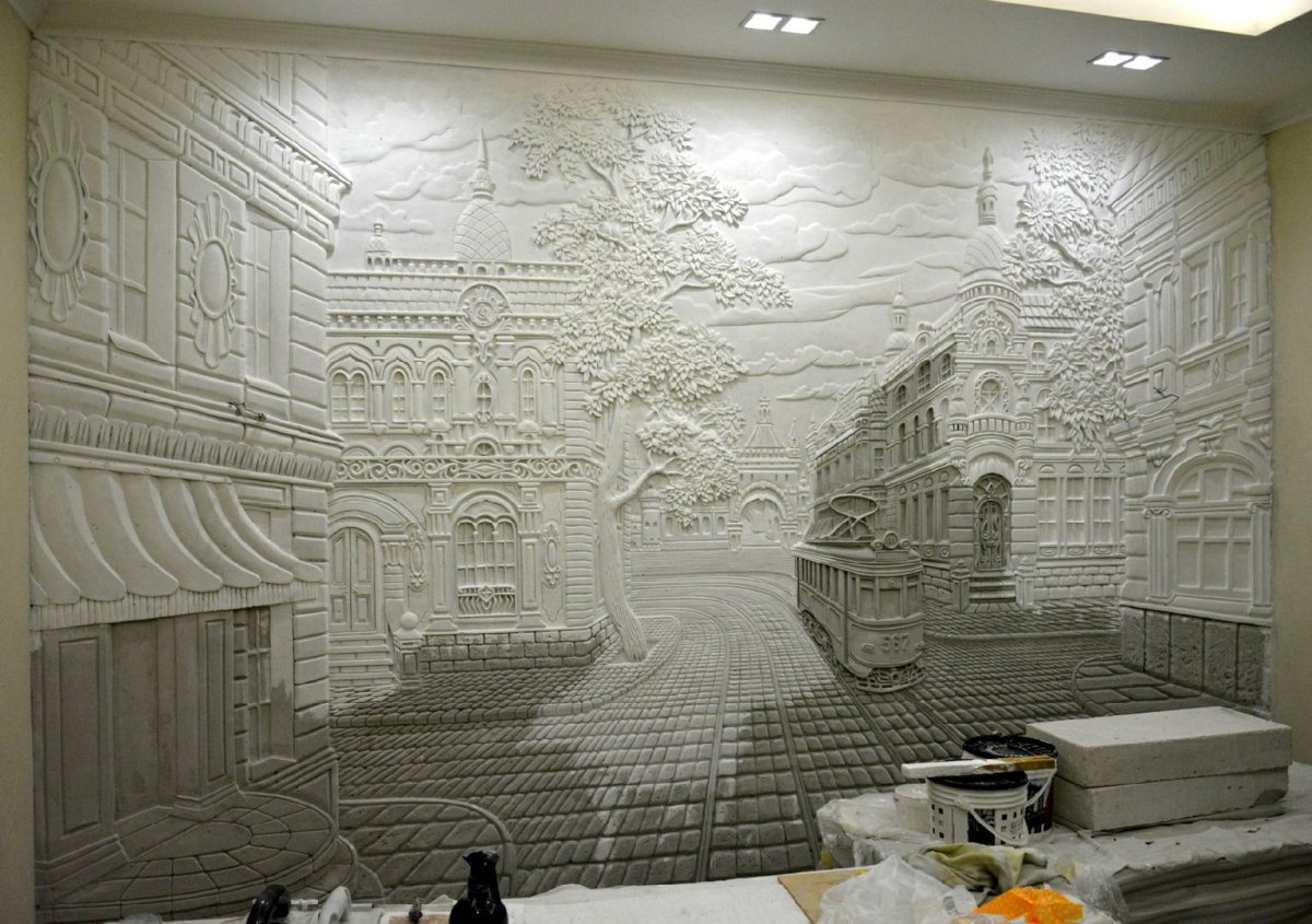 Необычный декор для кухонного фартука