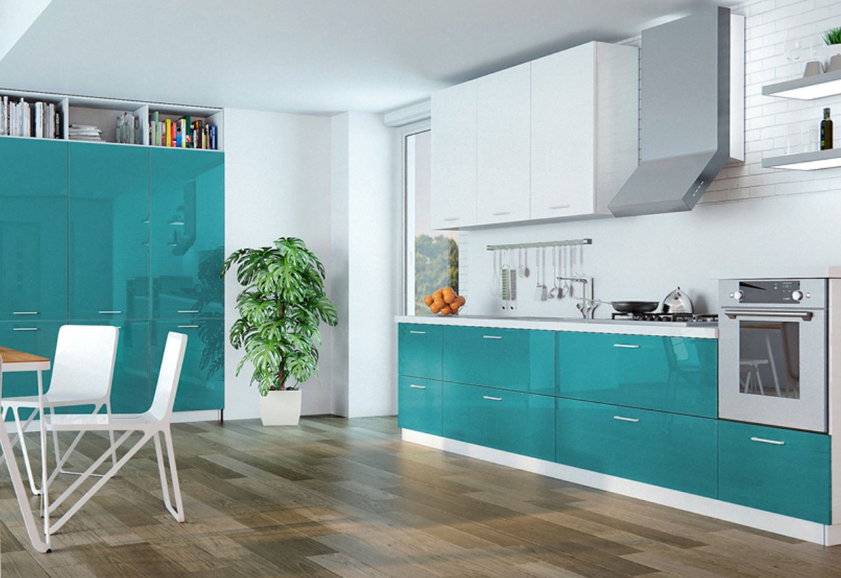 Голубые кухни