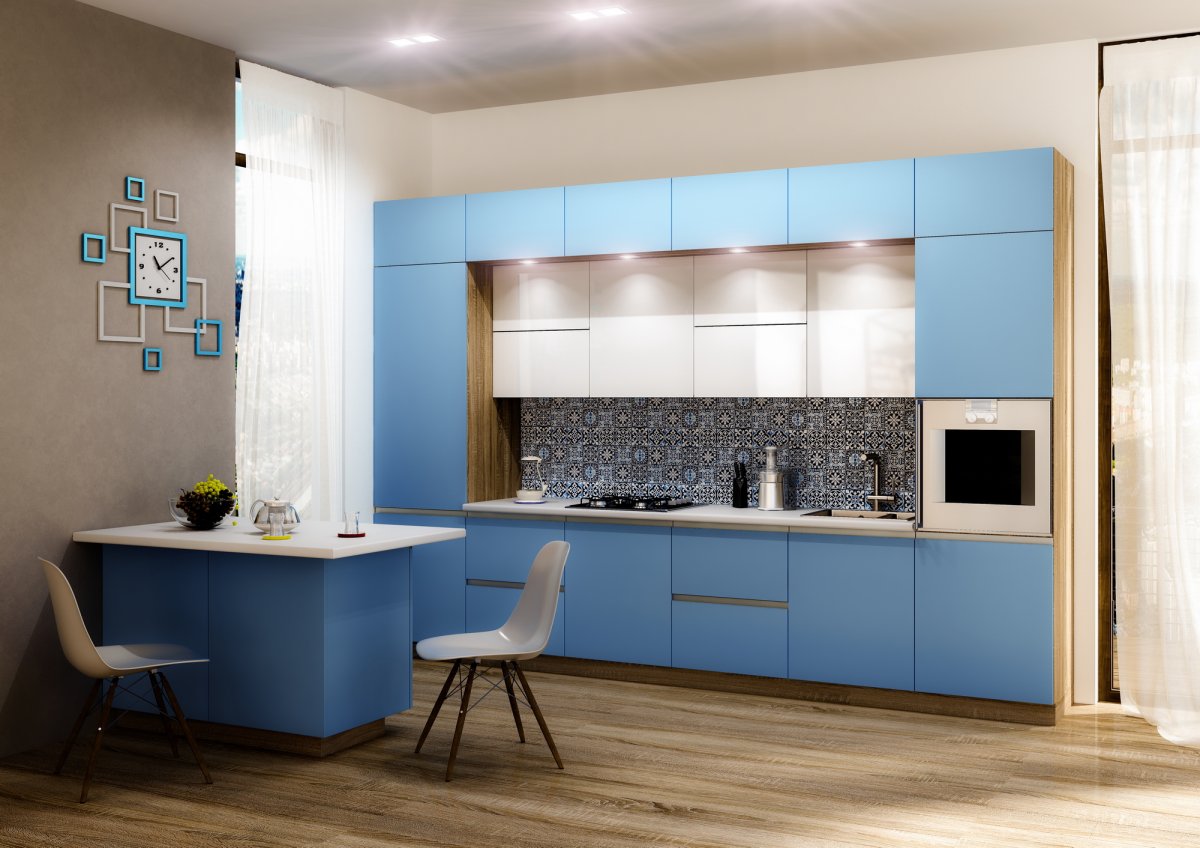 Голубые кухни