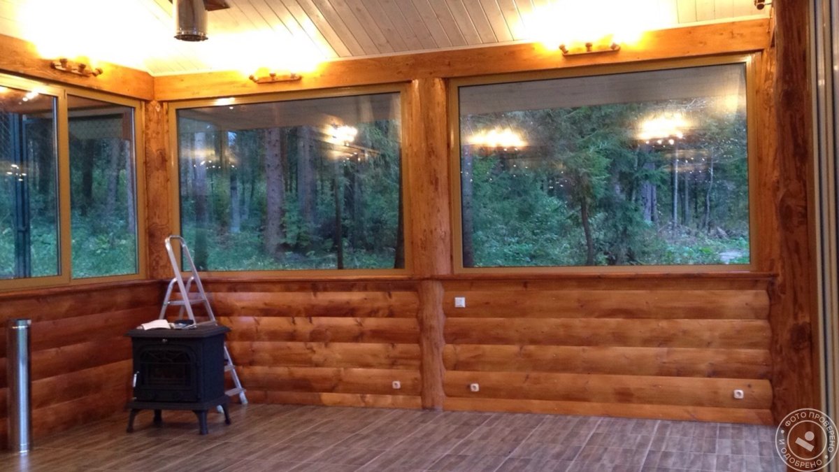 Беседка имитация бруса