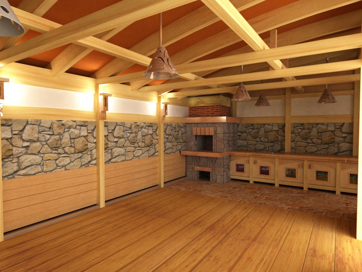 Отделка беседки