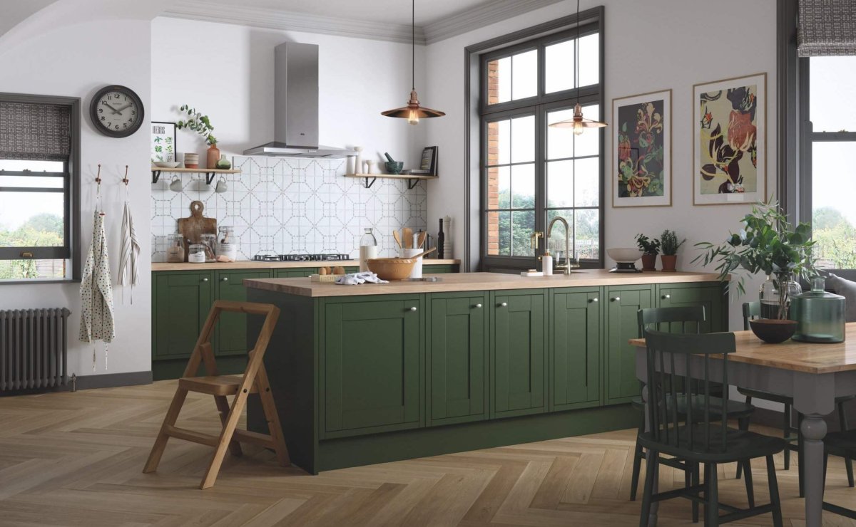Кухня икеа Булбин зеленая