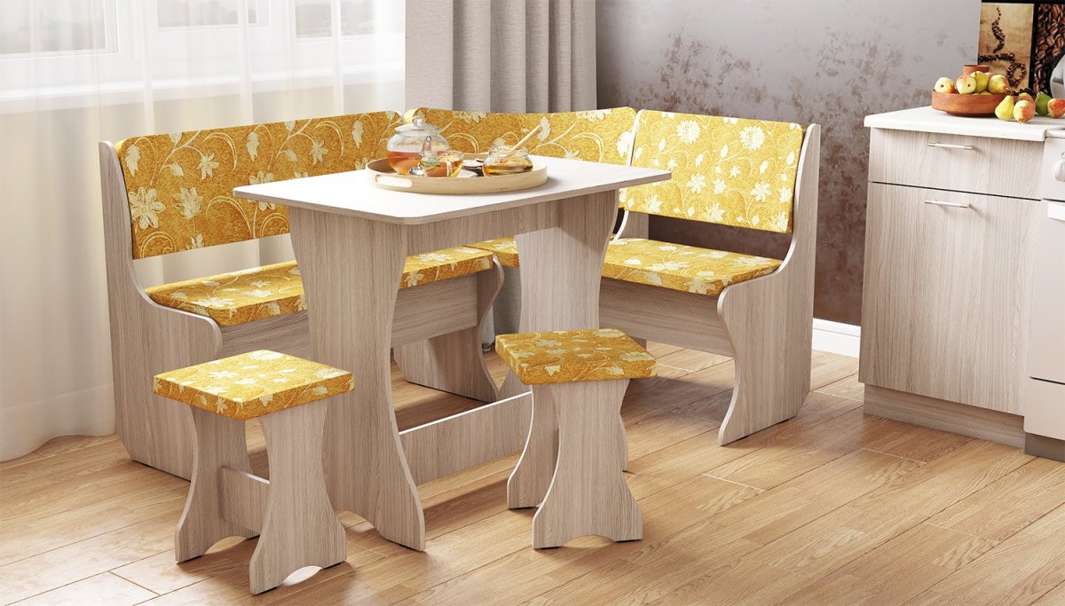 Кухонный уголок натуральное дерево