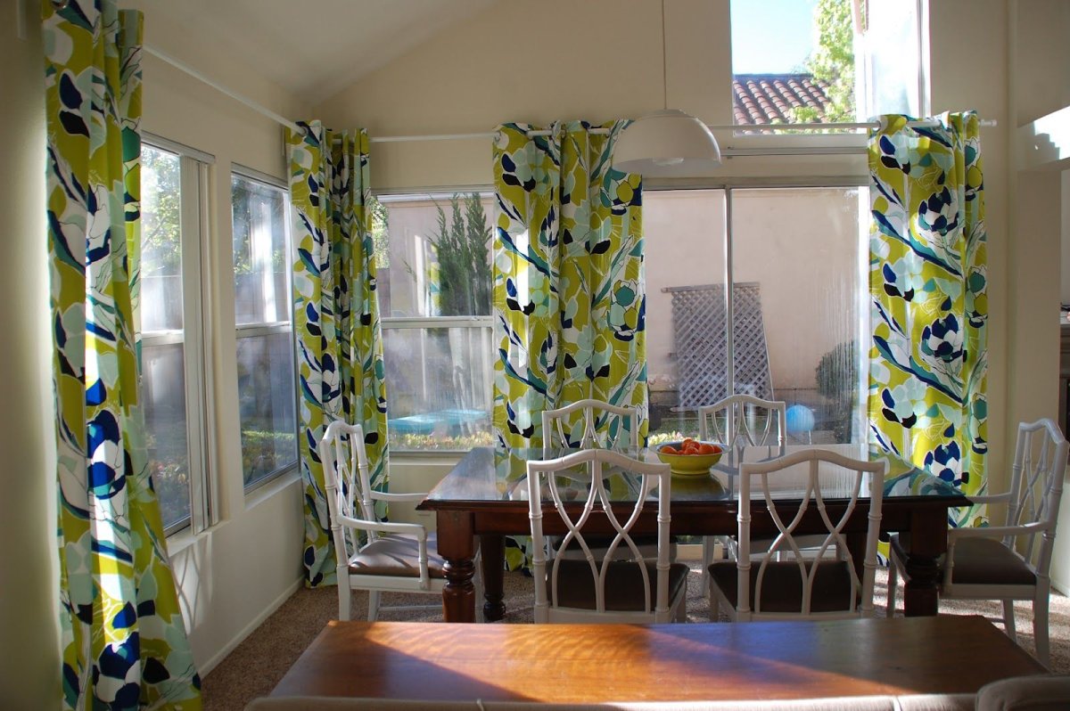 Шторы для синей кухни