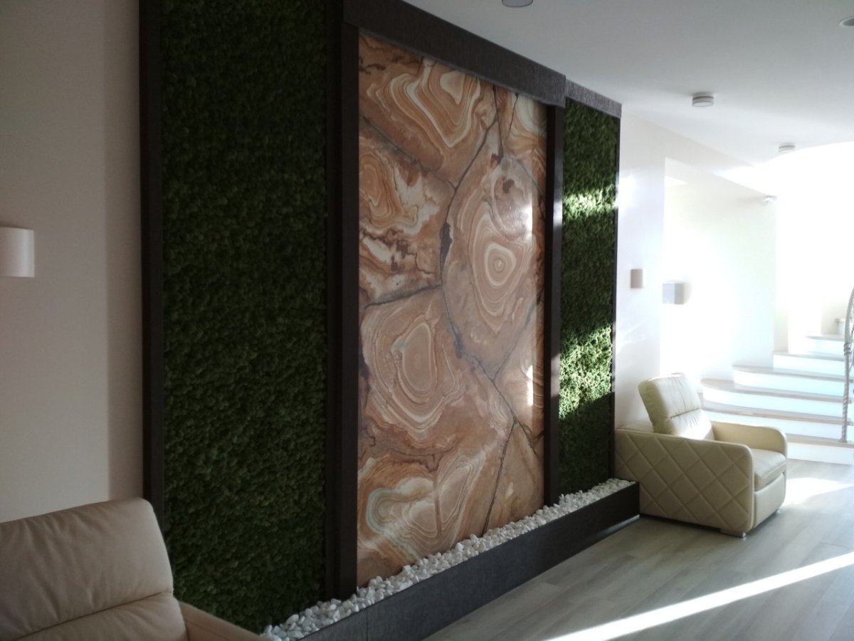 Комнатный зимний сад фонтанчик водопад