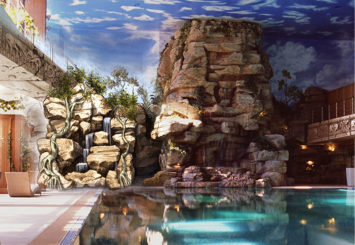 Водопад в интерьере