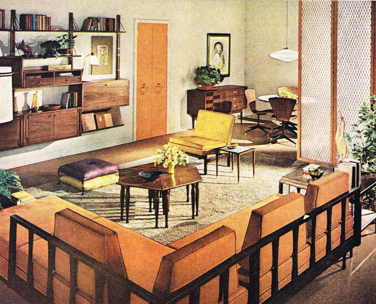 Модульная стенка в ретро