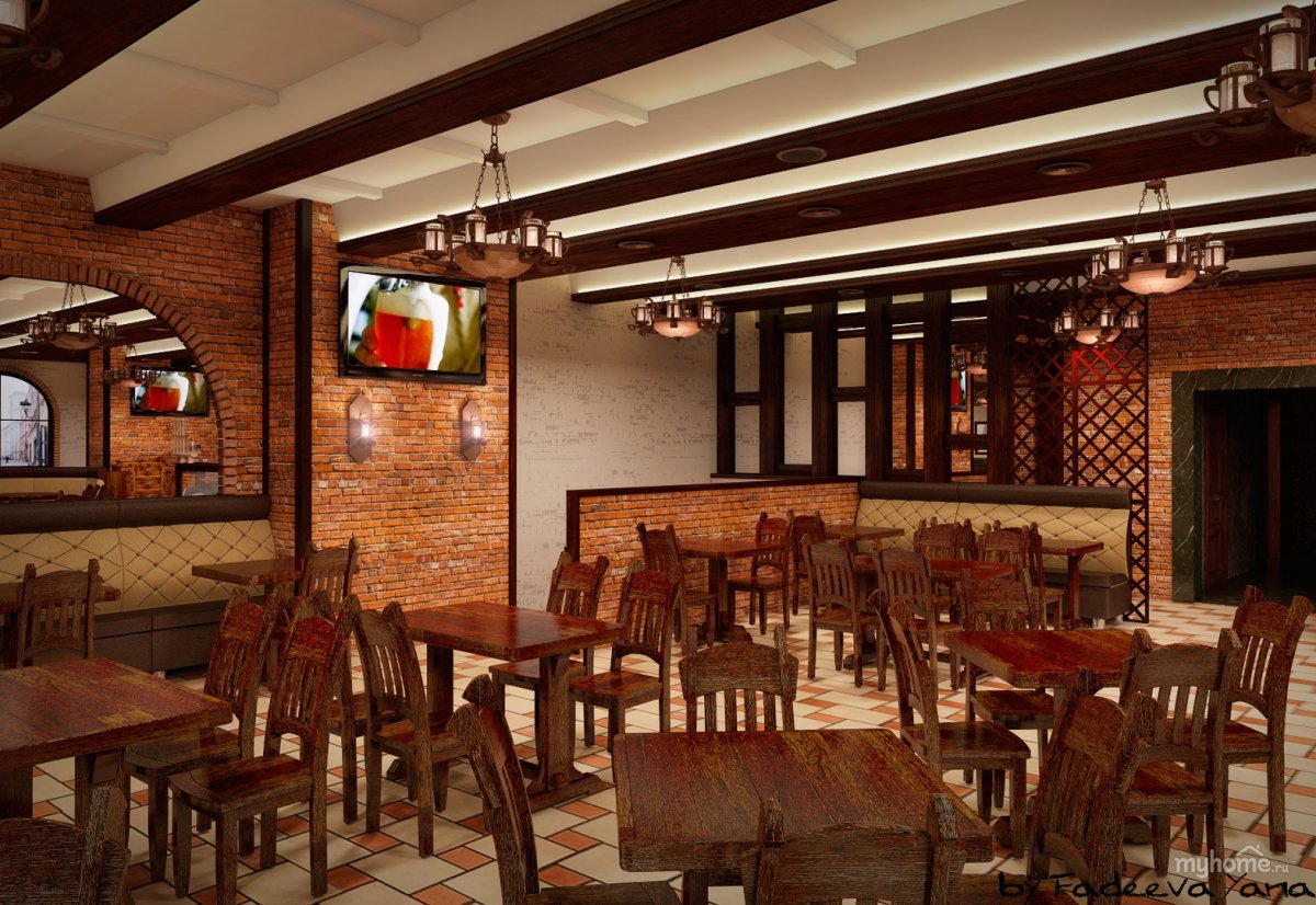 Интерьер пивного ресторана