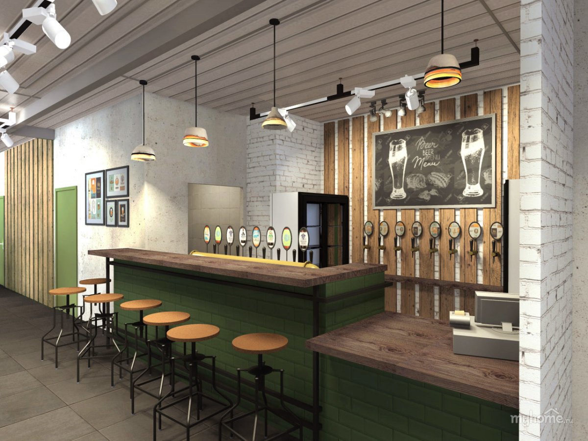 Интерьер пивного бара