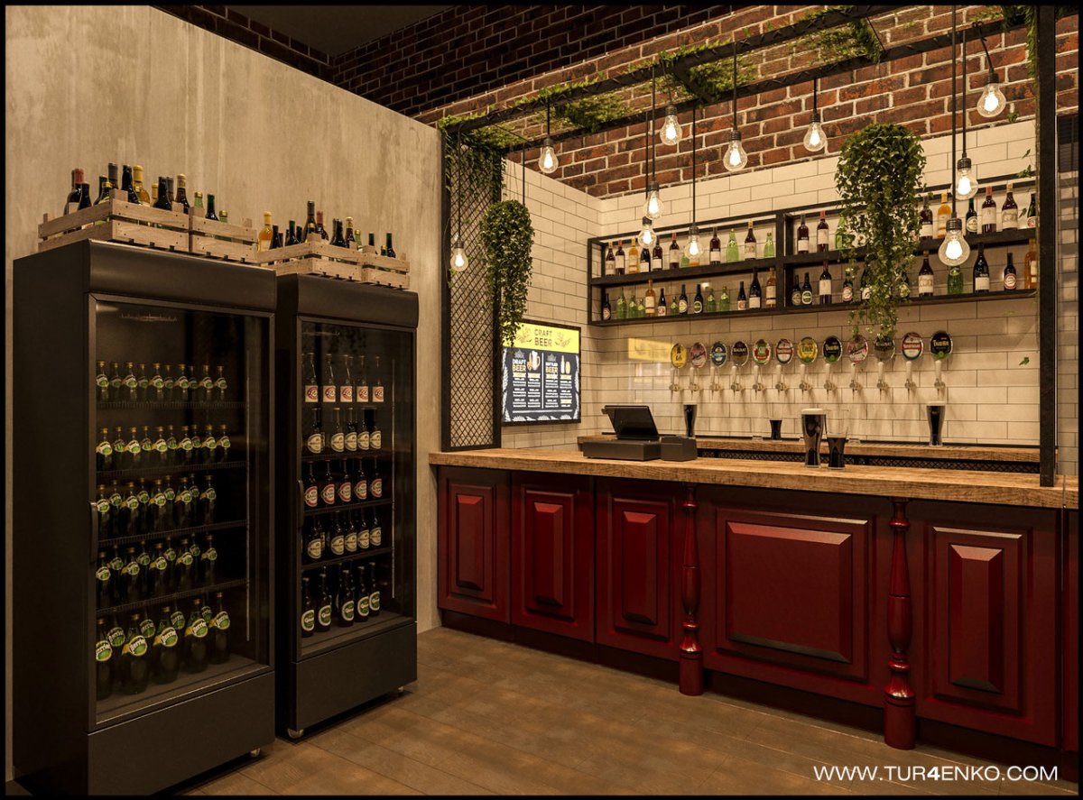 Дизайн проект пивного бара