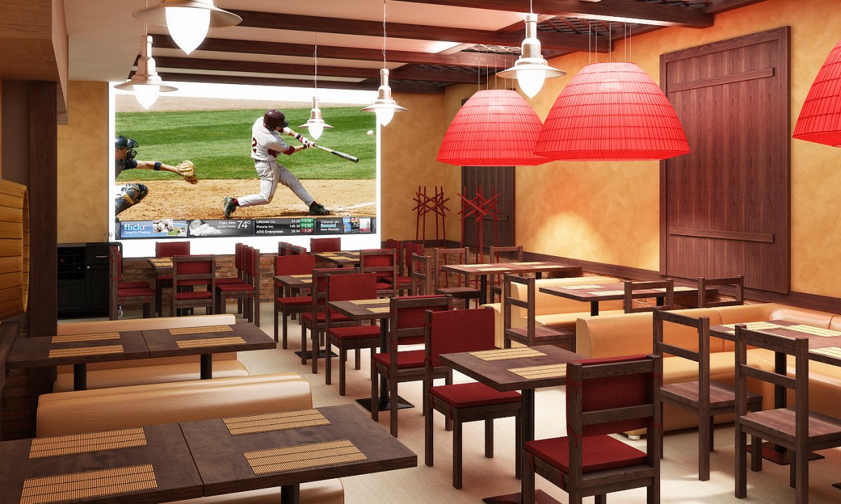 Интерьер пивного бара