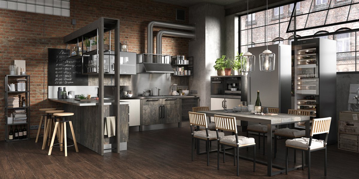 Кухонные аксессуары в стиле лофт