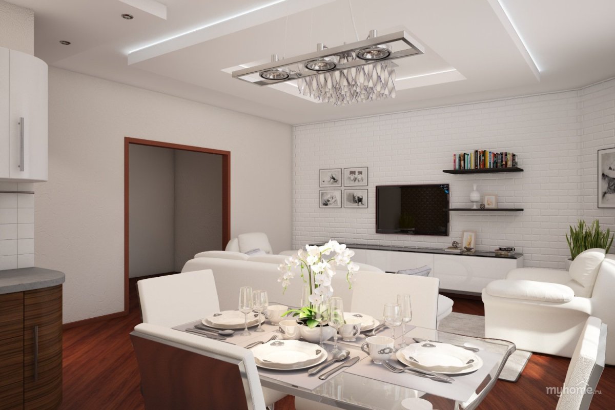 Освещение гостиной 30 кв м