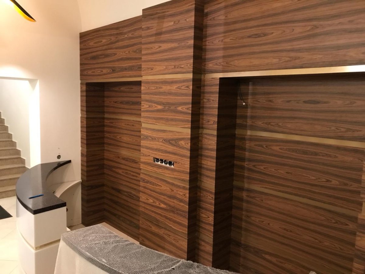 Шпонированные панели Wallhof Wood "тик"