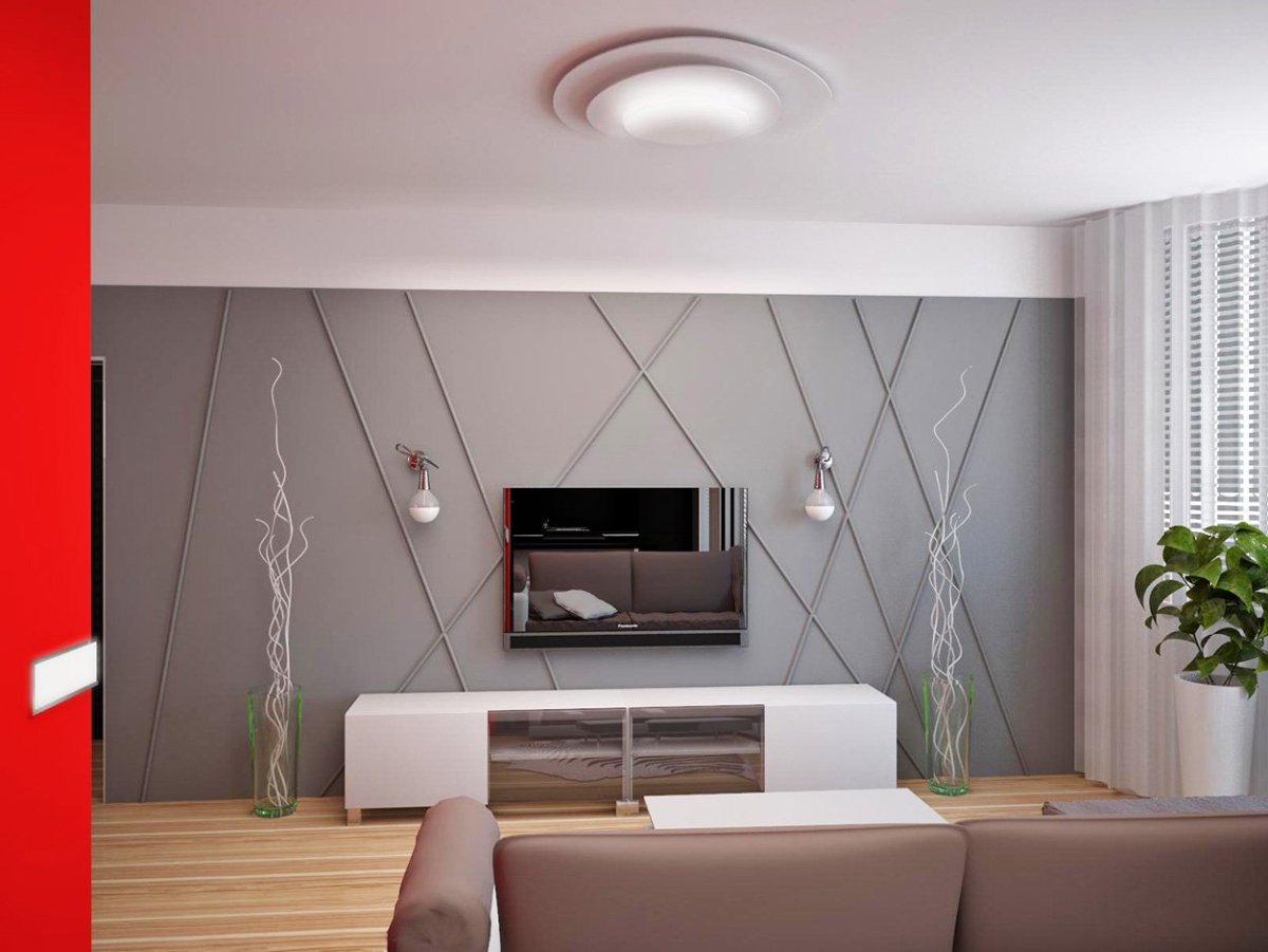 Геометрические линии на стене