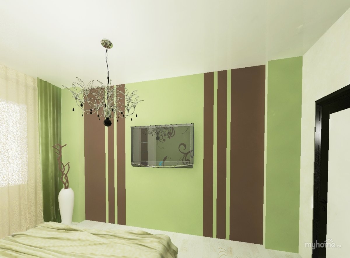 Интерьер с зелеными акцентами