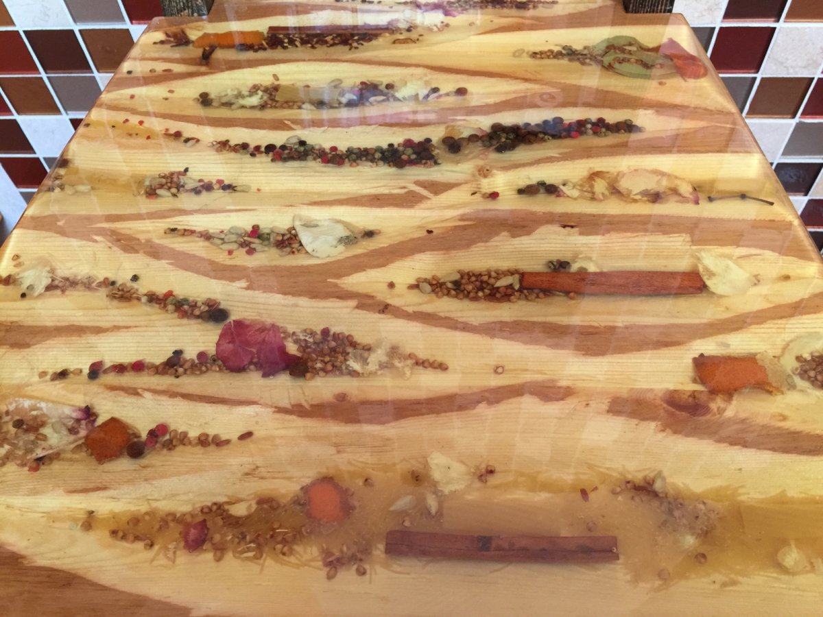 Кухонный фартук из эпоксидки