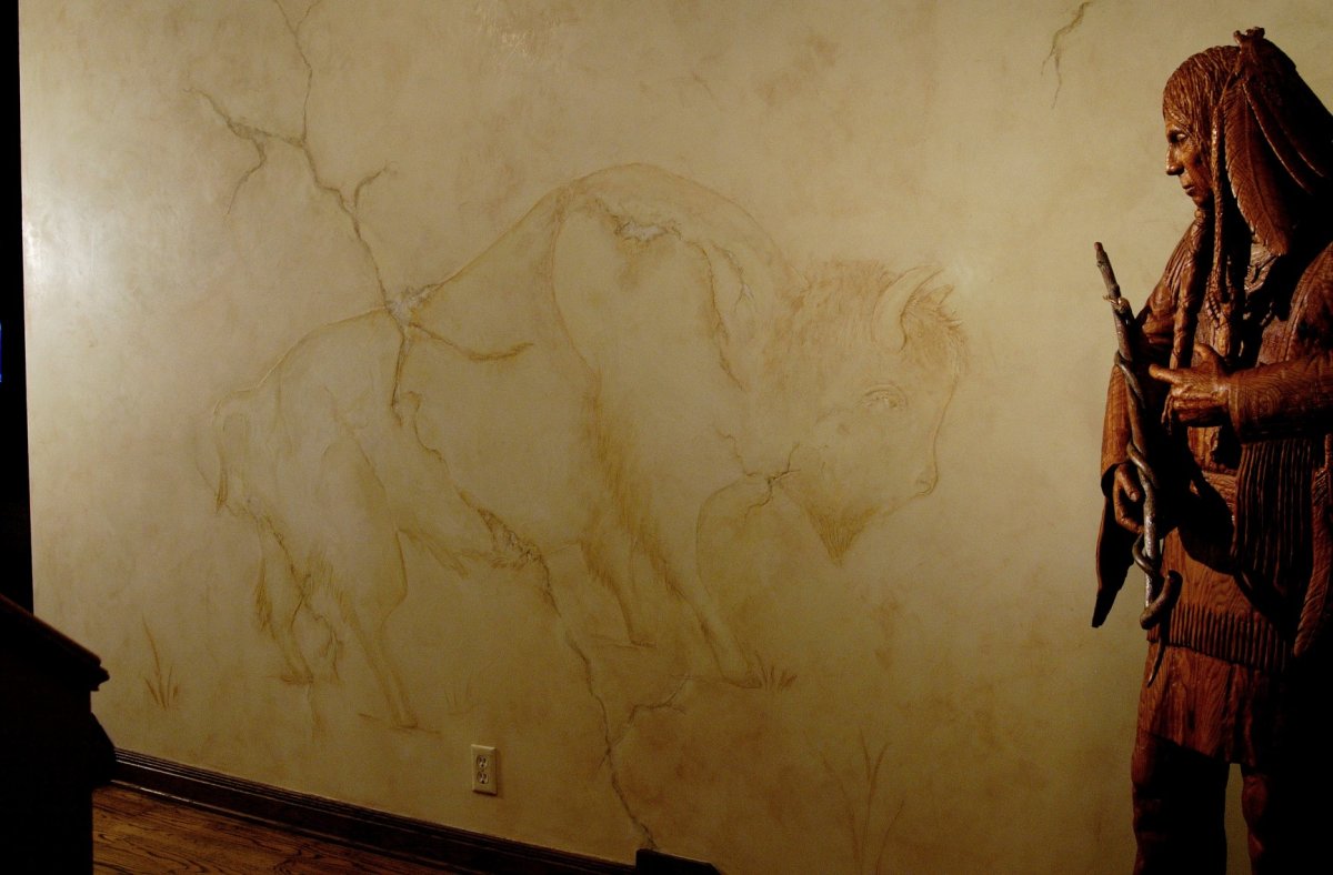 Декоративная штукатурка бежевая в интерьере