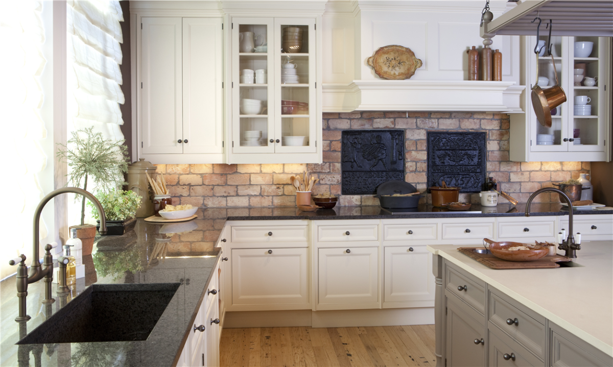 Фартук для кухни под кирпич