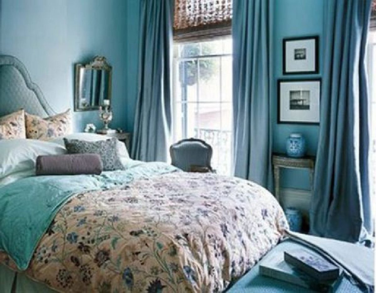 Бирюзовая спальня в стиле Прованс
