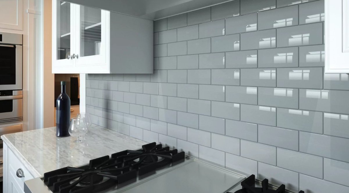 Декор стены на кухне клинкером