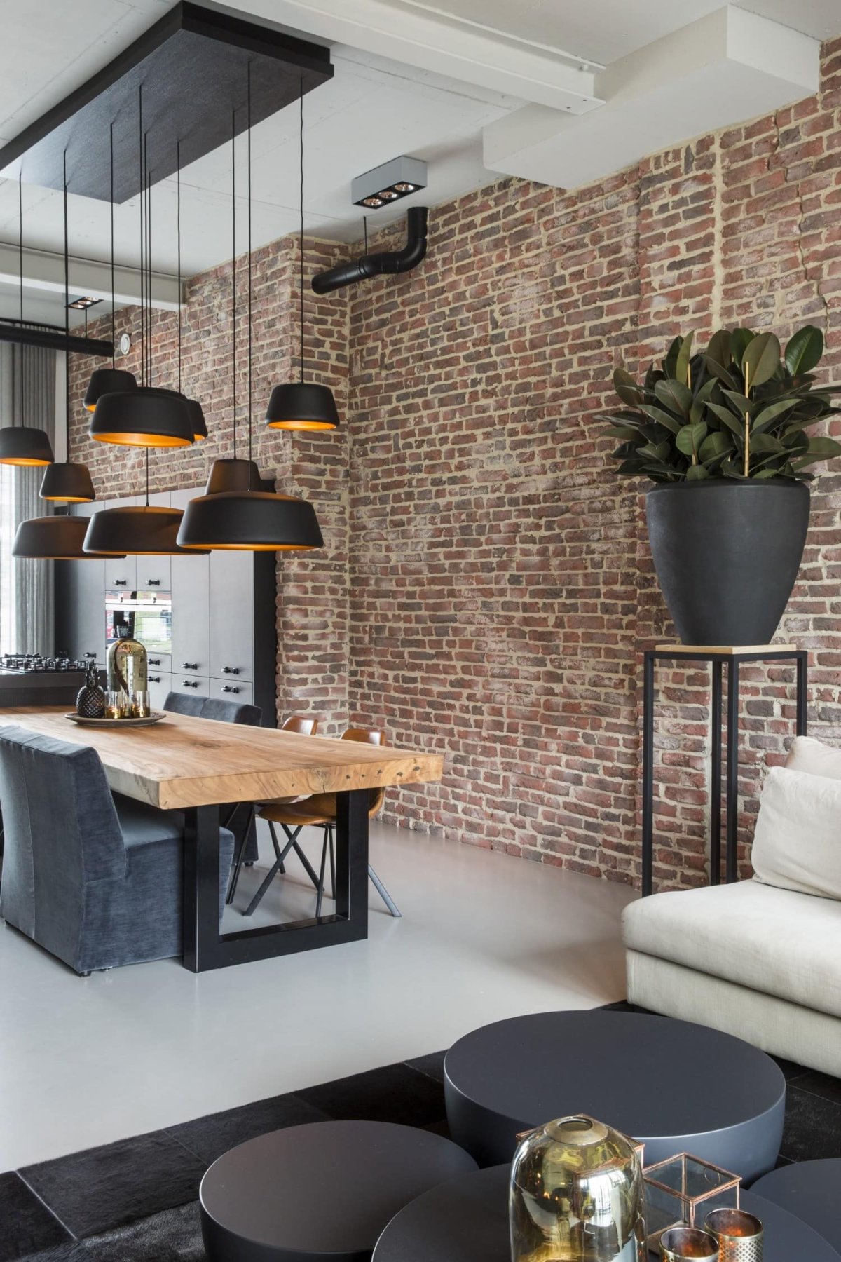 Кухня гостиная в скандинавском стиле