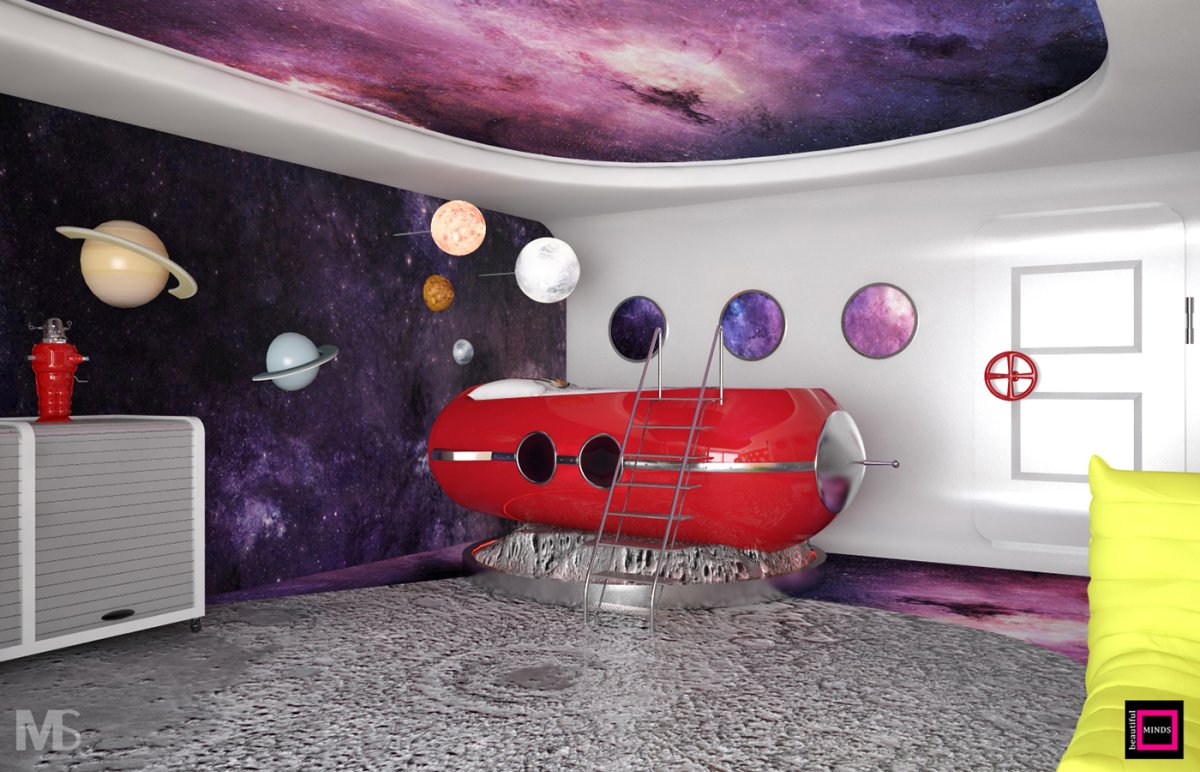 Космический интерьер комнаты