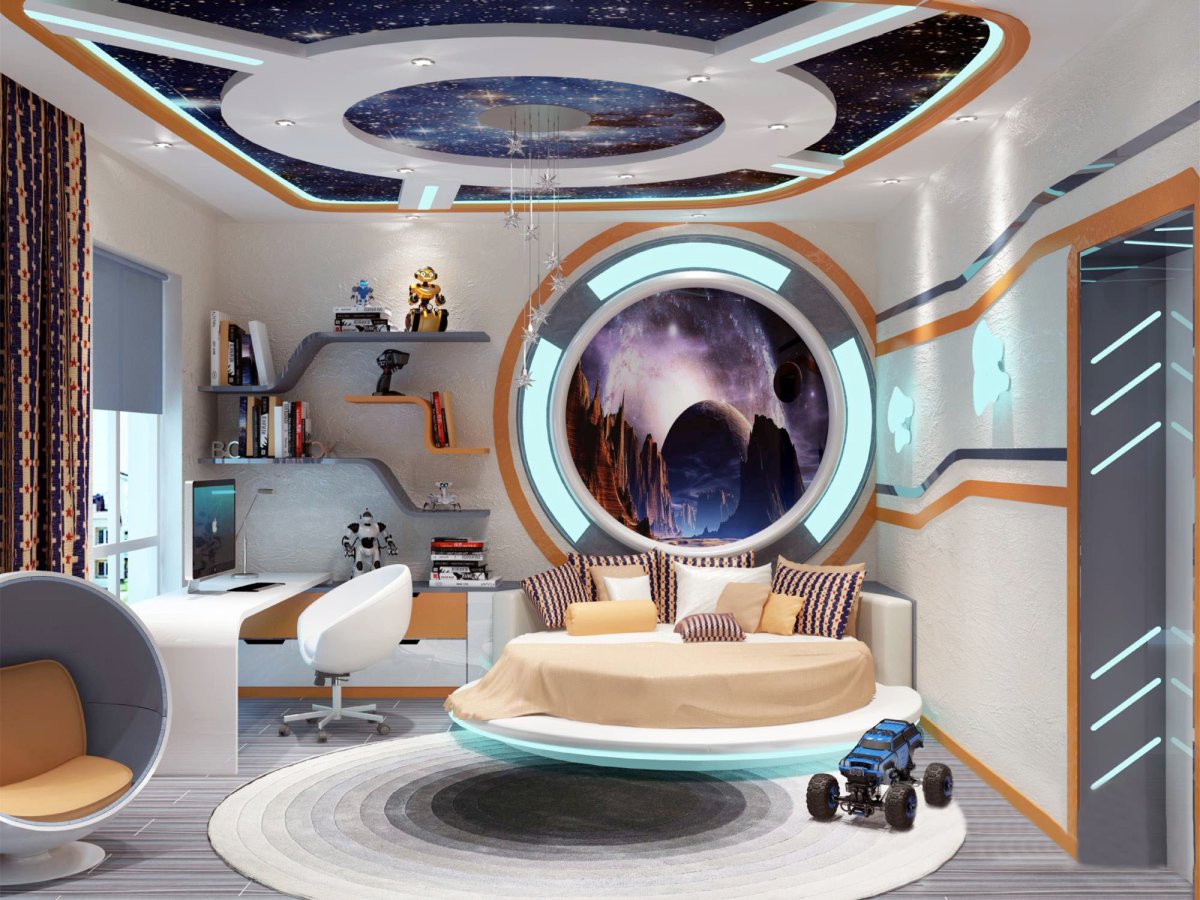 Комната в стиле космического корабля
