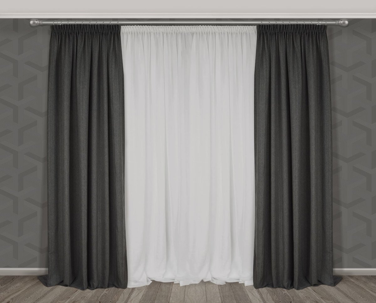 Серые шторы