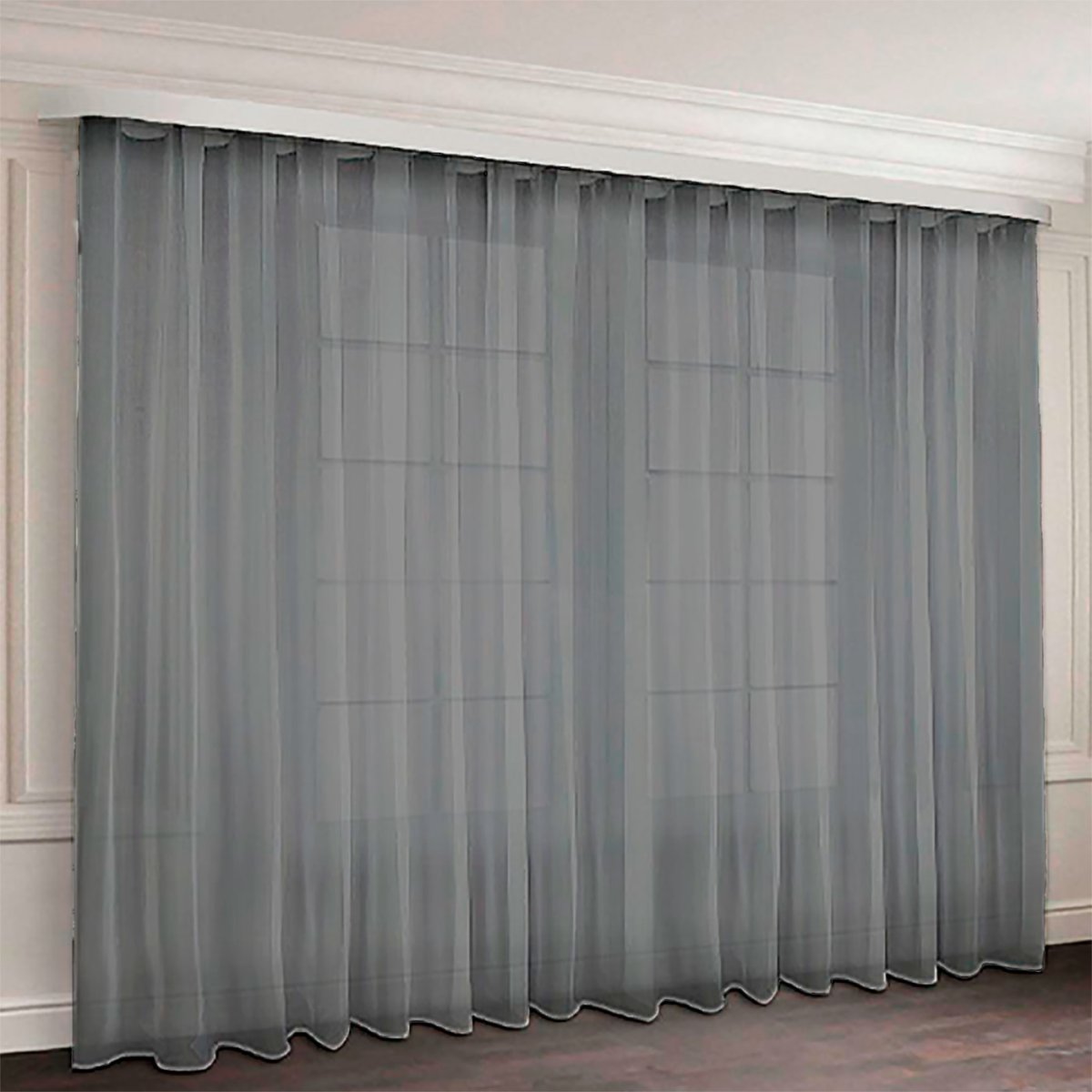 Серые шторы
