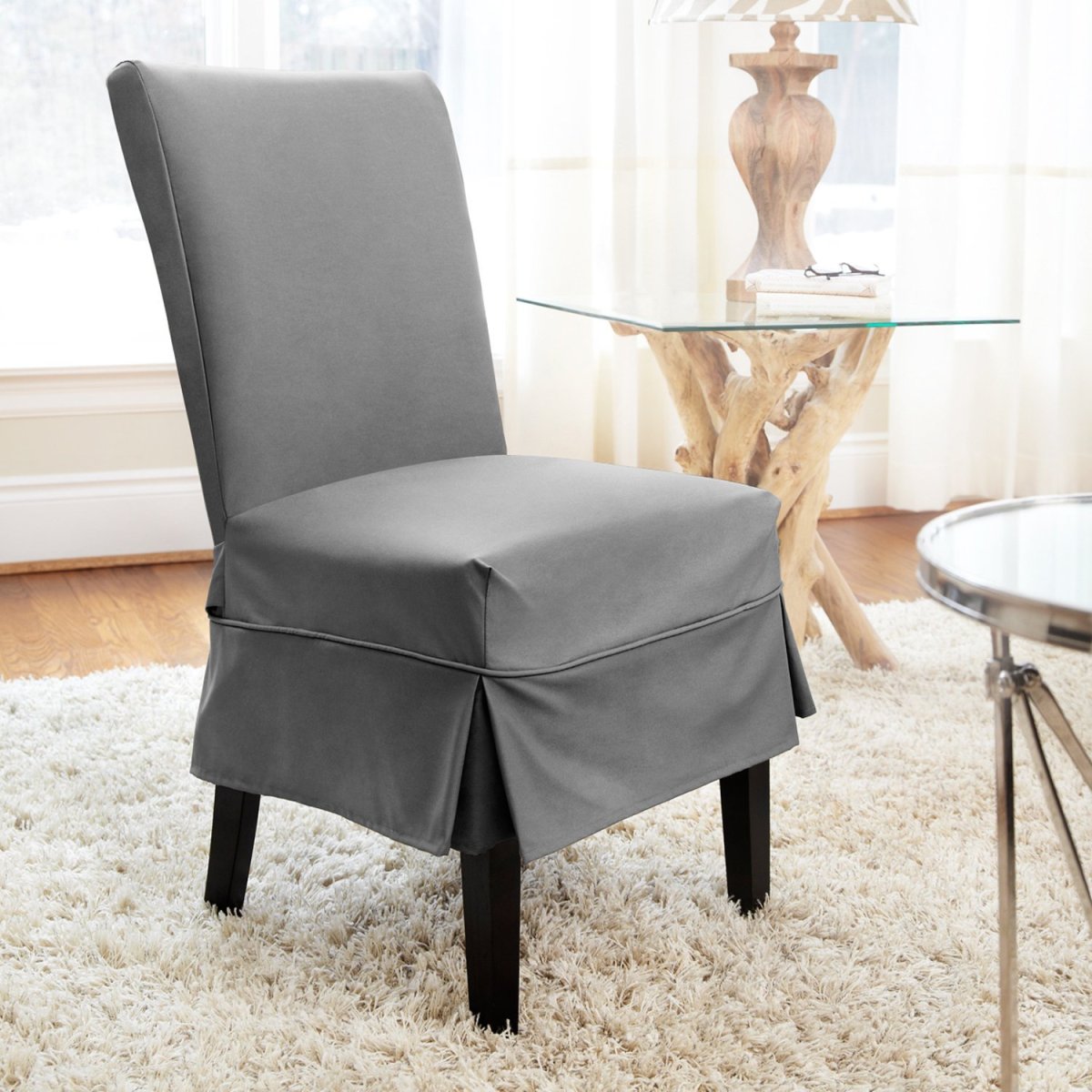 Чехол на круглый стул со спинкой