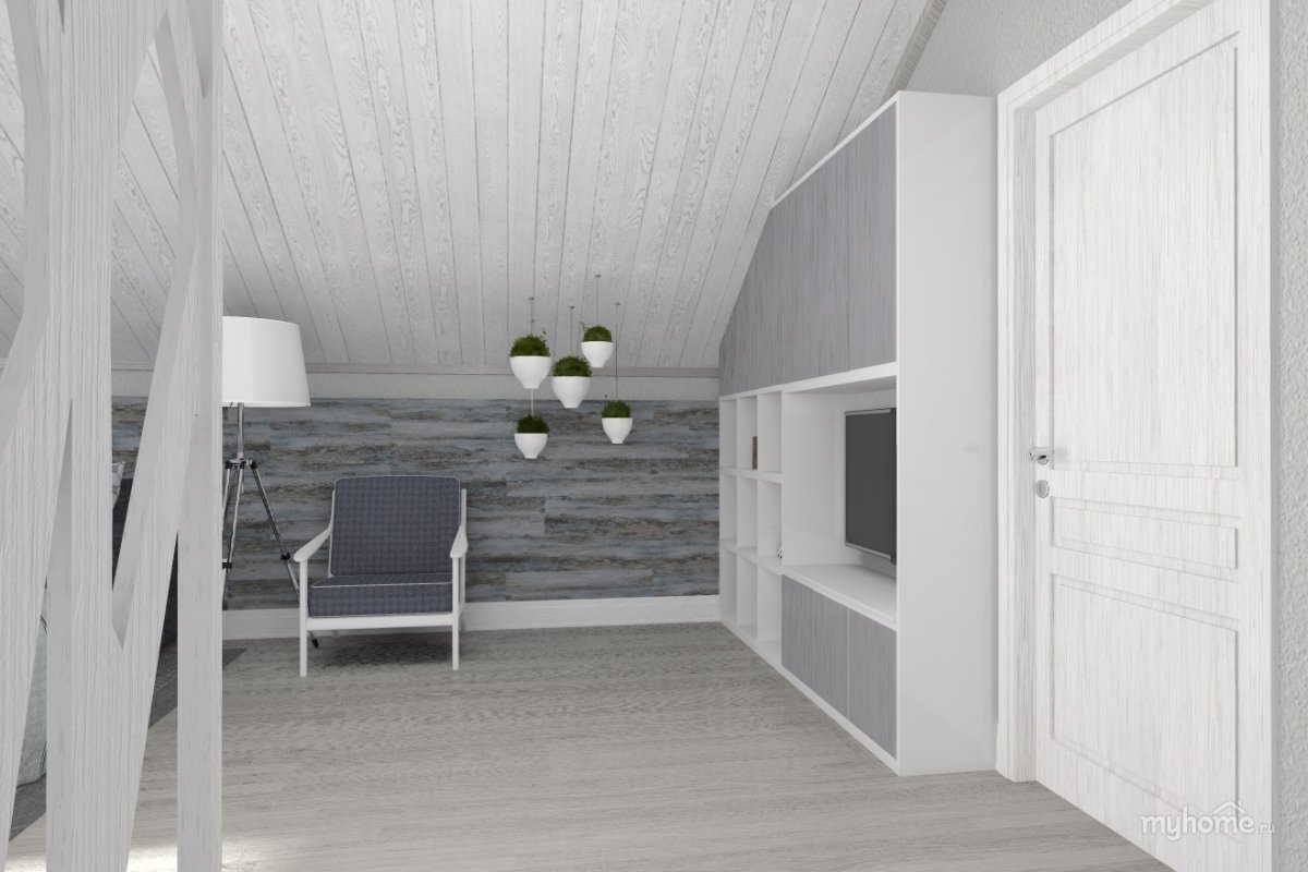 Стеновые панели на мансарде