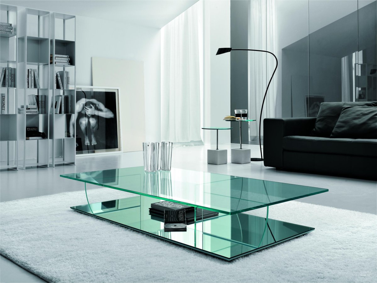Calligaris стеклянный журнальный столик