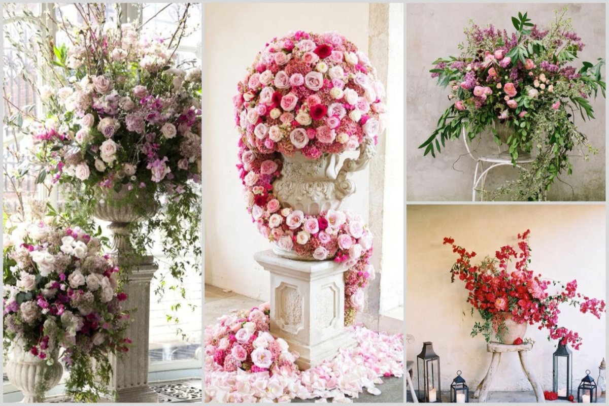 Дерево из живых цветов