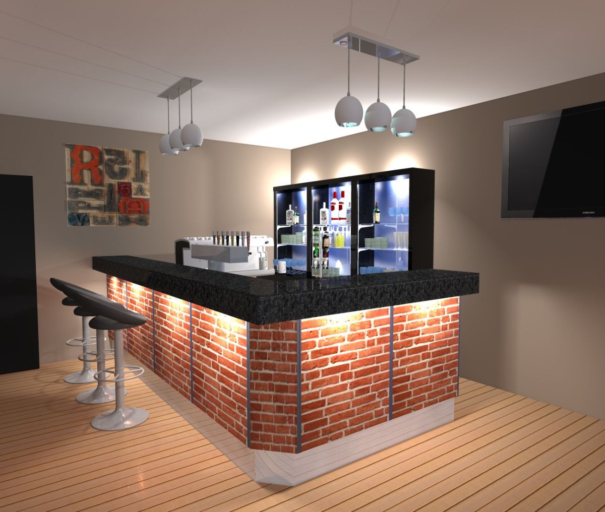 Кухни с барной стойкой