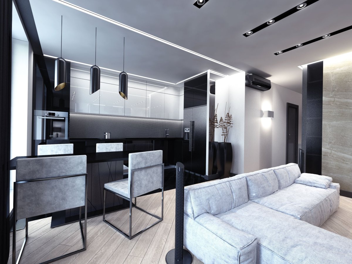 Гостиная в стиле Hi Tech