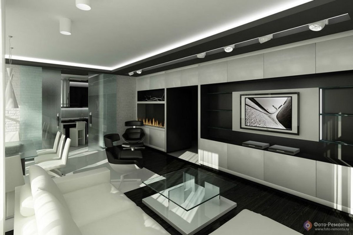 Гостиная в стиле Хай тек